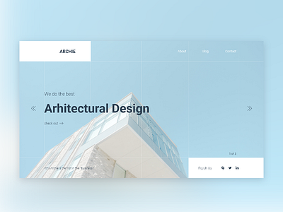 Arhitecture Website Design architecture arhitecture website blue ui blue website light ui ui designer uxdesign website design website ui