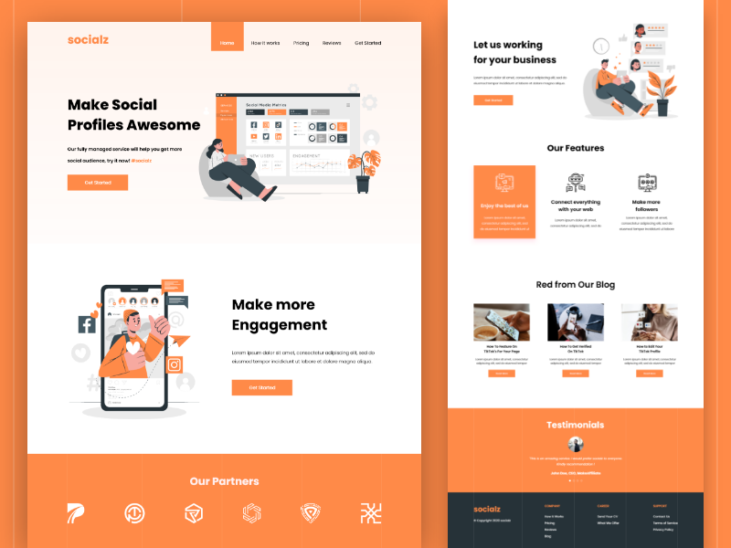 Social Media Marketing Website Design by Stefan Grabljic on Dribbble