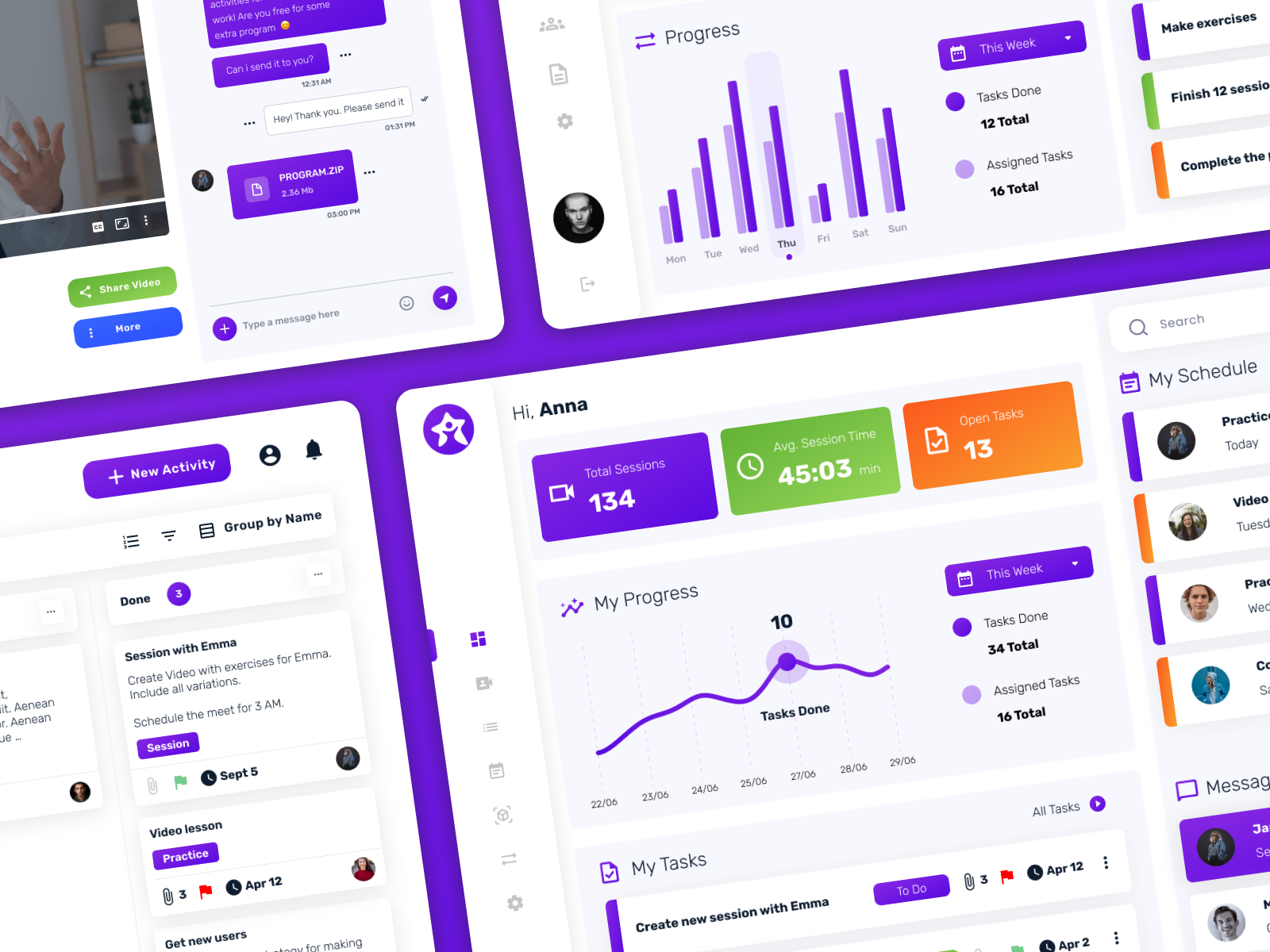 Kocha Coaching Platform Dashboard by Stefan Grabljic for