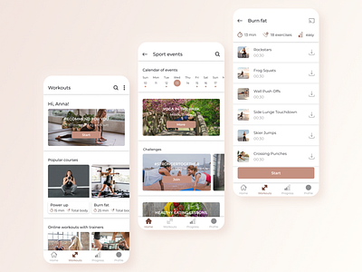 Get Fit - Fitness Mobile App app daily design fitness app gym app mobile app ui uidesign ux webdesign webdesigner workout app