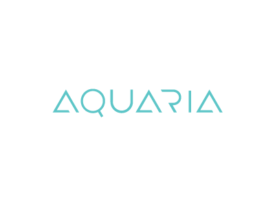 Aquaria aqua identity logo typography