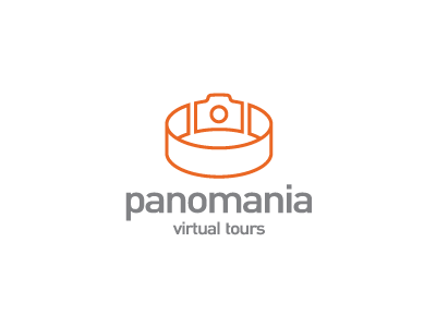 Panomania identity logo panorama photo virtual tours