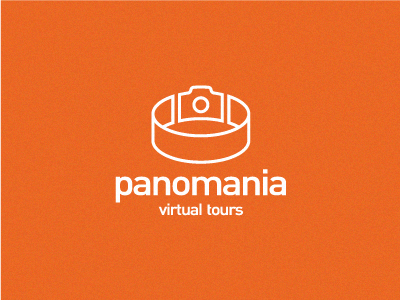 Panomania identity logo panorama photo virtual tours