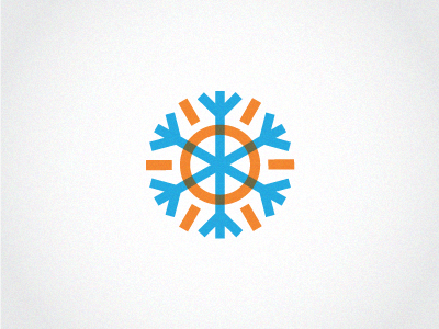 Sun & snowflake identity mark snowflake sun