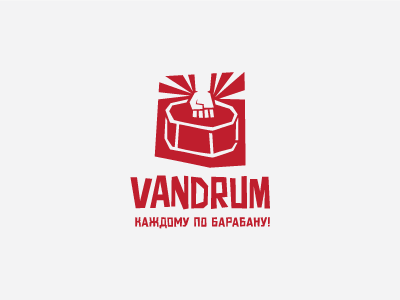 Vandrum drums identity logo music shop