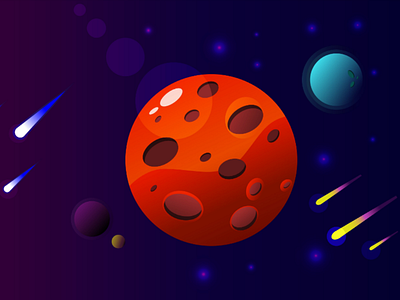 Serpstyle space adobe art illustrator mars planet space