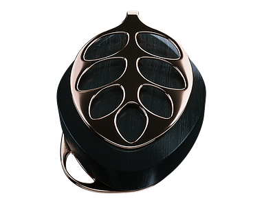 Leaf Nature Black 3d bellabeat electronics jewelry leaf nature product render smart visualization`