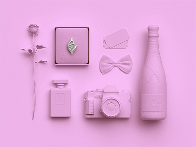 Valentines Survival Kit 3d render