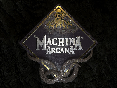 Machina Arcana 3d logo redesign 3d 3dmodel arcana board game machina render visualisation zbrush