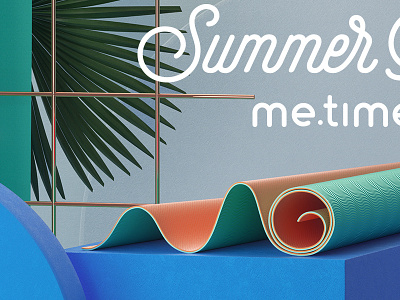 Summer Time Melon 3d mat product render smart visualisation yoga