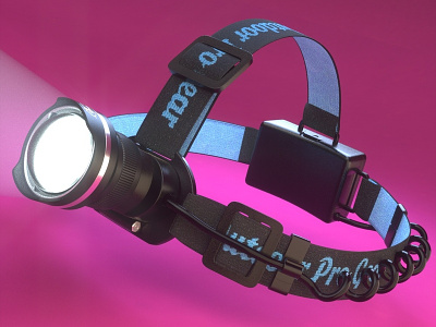 headlamp model and product render