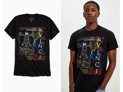 DaVinci Shirt primaries screenprint shirt design
