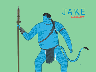 JAKE / AVATAR art artist artwork avatar blue digital digital art illustration illustrations jake sully james cameron procreate