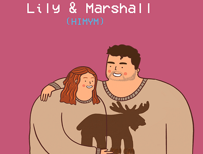 Lily & Marshall artwork digital digitalartwork digitalfanart fanart himym illustration procreate