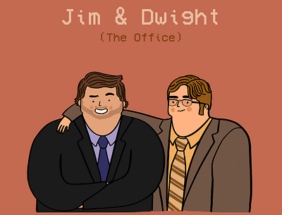 Jim & Dwight art artwork artworks digitalart digitalartist digitalartwork digitalillustration illustration procreate procreateapp