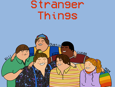 Stranger Things Cast artist artwork digital digitalillustration illustration netflix procreateapp series art strangerthings