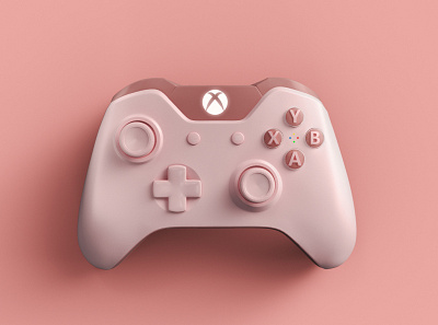 PLAY PROJECT - XBOX PINK CONTROLLER 3d 3d art control design game render xbox