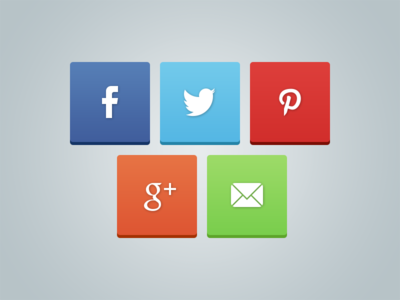 Social Sharing Buttons buttons facebook fb google google plus pinterest share sharing social social buttons twitter ui