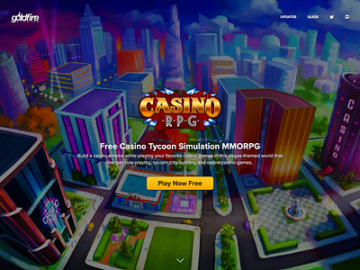 CasinoRPG Game Website background casino flat game game website minimal responsive ui website website design
