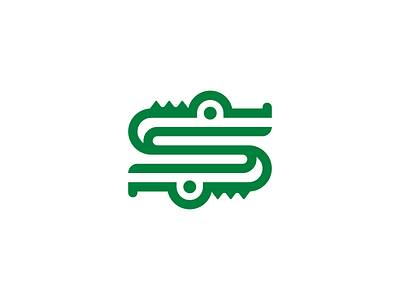 Letter S Crocodile Logo