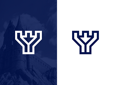 Letter Y Arrow Castle Logo arrow arrows castle design down fort king kingdom letter letters logo logos up