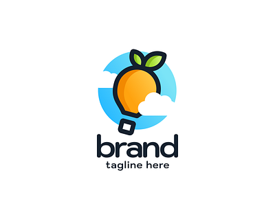 Orange Air Balloon Logo