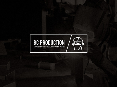 BC PRODUCTION conception icon logo mask