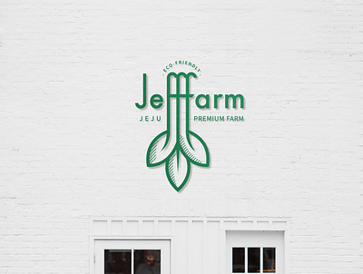 Eco Friendly Jeff Farm brand eco farm logo