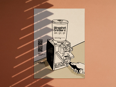 Coffee Grinder branding coffee design editorial illustration magazine