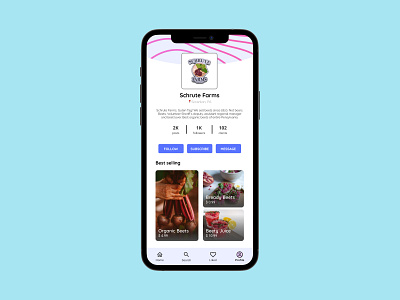 Schrute Farms User Profile (iPhone) app daily daily ui dailyui dailyuichallenge design design app ui ui ux ux