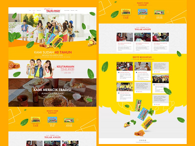 TOLAK ANGIN - New Website fresh herbal herbs homepage natural teen ui ux web design website design yellow youth