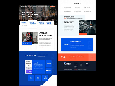 AGENCY FOR ECOMMERCE agency blue ecommerce homepage mockup ui ux web design website website design