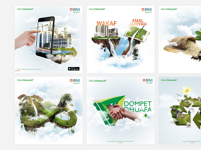 Branding Campaign for Islamic Banking ads advertising banking banner branding charity graphic design illustration islamic key visual sharia