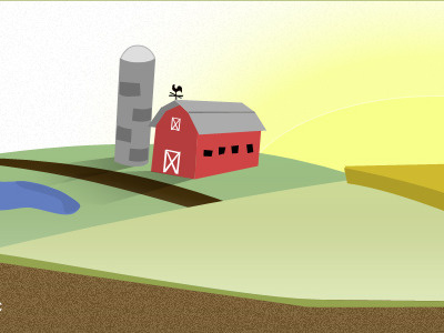 Barn barn farm grain silo illustration