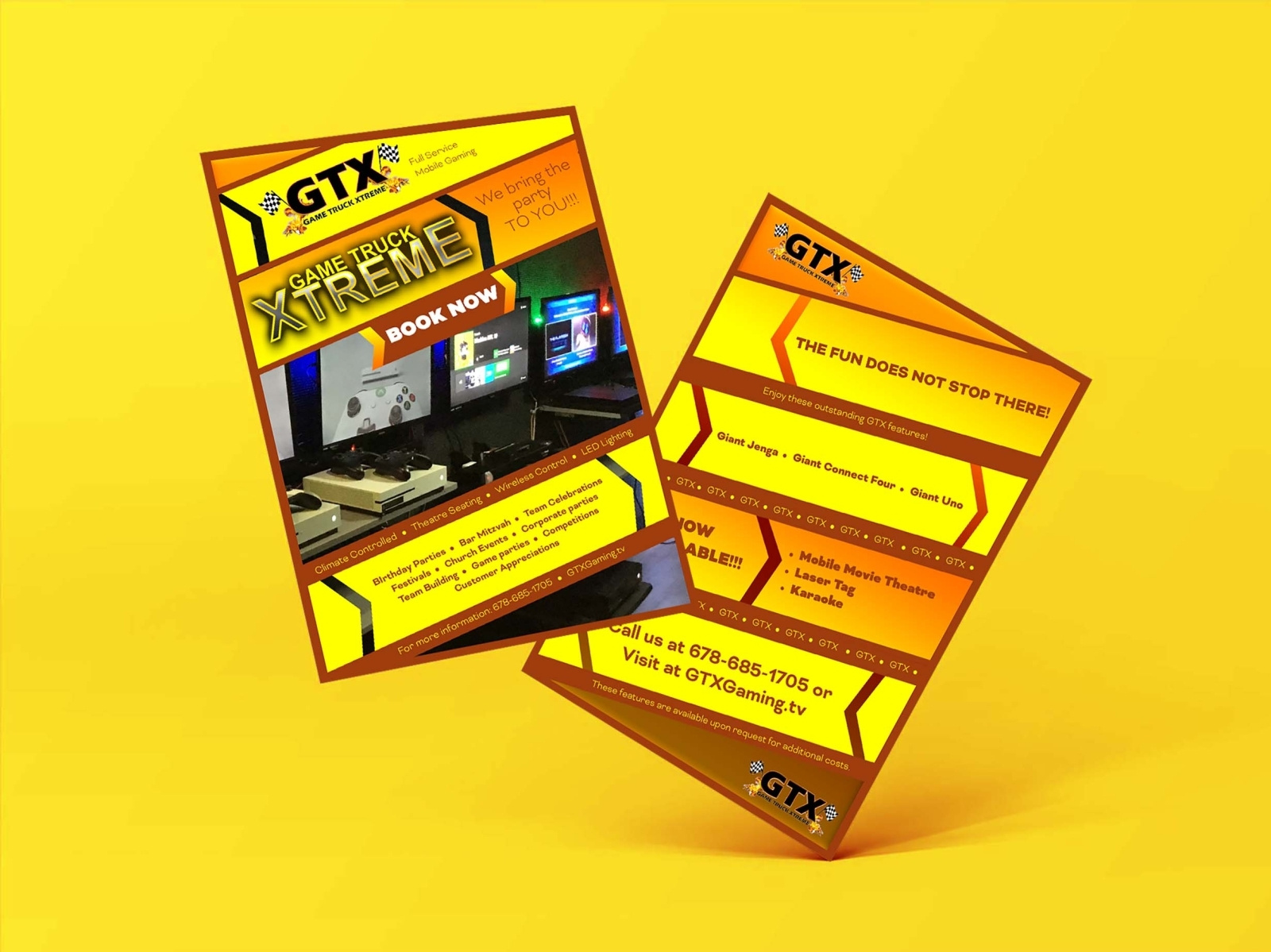 Game Truck Xtreme Promo Flyer Mockup by Tony Turner on Dribbble