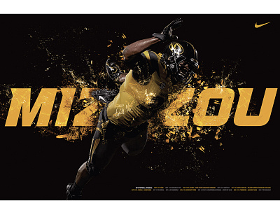 Mizzou Football Poster design poster sports design