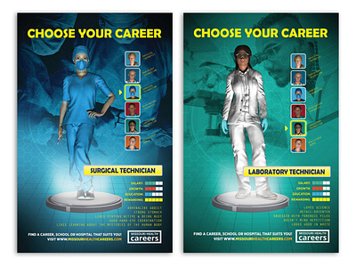 Missouri Health Careers Posters art direction design health healthcare illustration poster