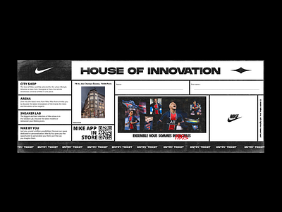 NIKE - ENTRY TICKET entry ticket house of innovation nike photoshop texture ticket
