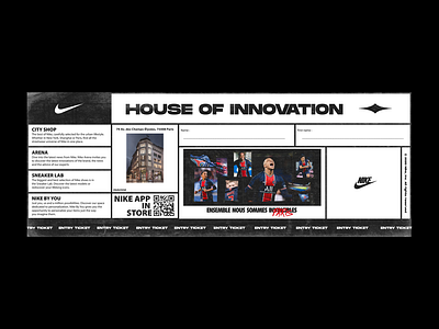 NIKE - ENTRY TICKET entry ticket house of innovation nike photoshop texture ticket