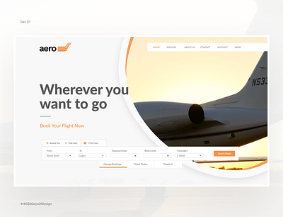 Flyaero Website Redesign aero airline lagos landing page ui website