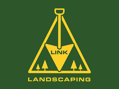Link Landscaping green gold inspired landscaper landscaping zelda zelda inspired logo