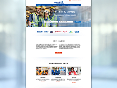 Reynolds Career Site blue career responsive web design website