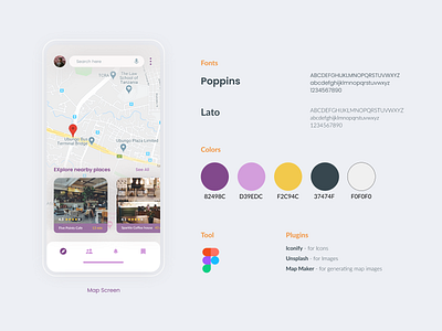 Map screen for navigation app. 10ddc design mobile app design mobile ui ui uidesig uidesign uiux uiuxdesign ux