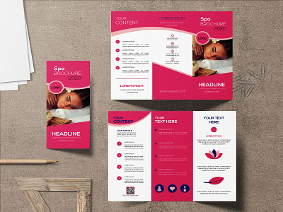 Spa Tri-fold Brochure branding colors corporate design design good simple smart style stylish vector