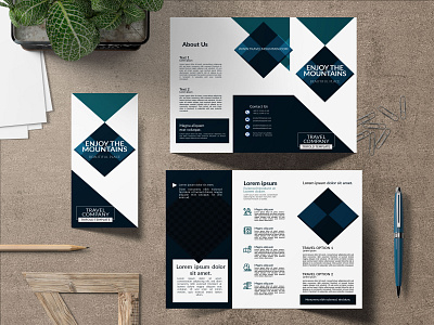 Corporate Tri-fold Brochure branding colors corporate design design good simple smart style stylish