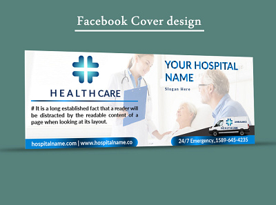 Hospital Facebook Cover page branding colors corporate design design good simple stylish