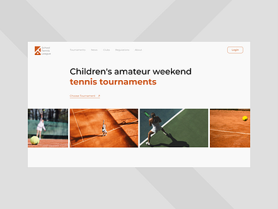 School Tennis League Website concept design minimalism school sport tennis webdesign