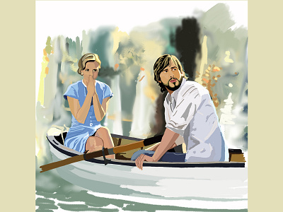 Movie themed illustration,The notebook(2004) illustration illustration art noah and allie noah and allie art the notebook the notebook art