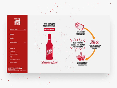 Naija Bar Rescue - Home Page Design beer design landing page ui ux web design