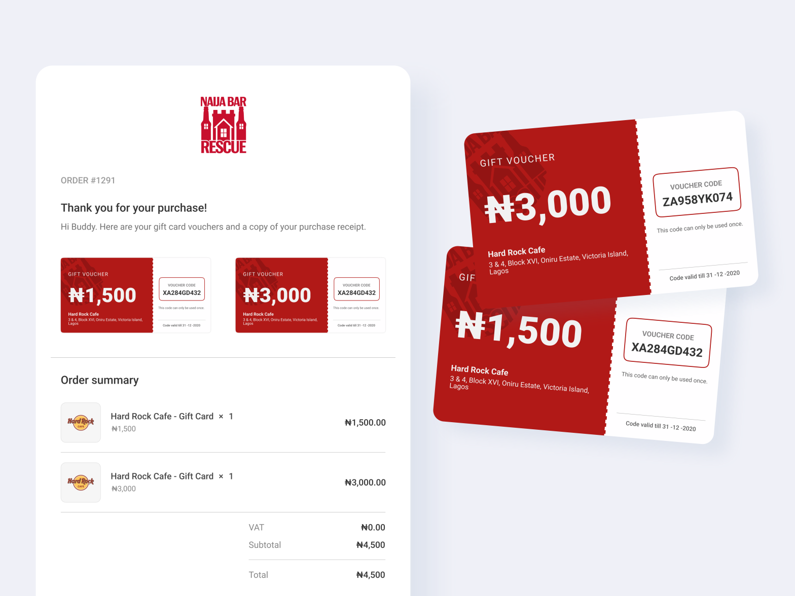 Email Receipt And Gift Card By Emmanuel A Ojoawo On Dribbble   Gift 